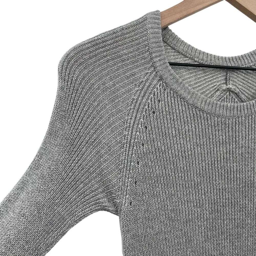 Lululemon Cabin Yogi Long Sleeve Pullover Sweater Heathered Grey Crewneck Size 0